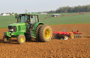 Hay Farmer on Tractor